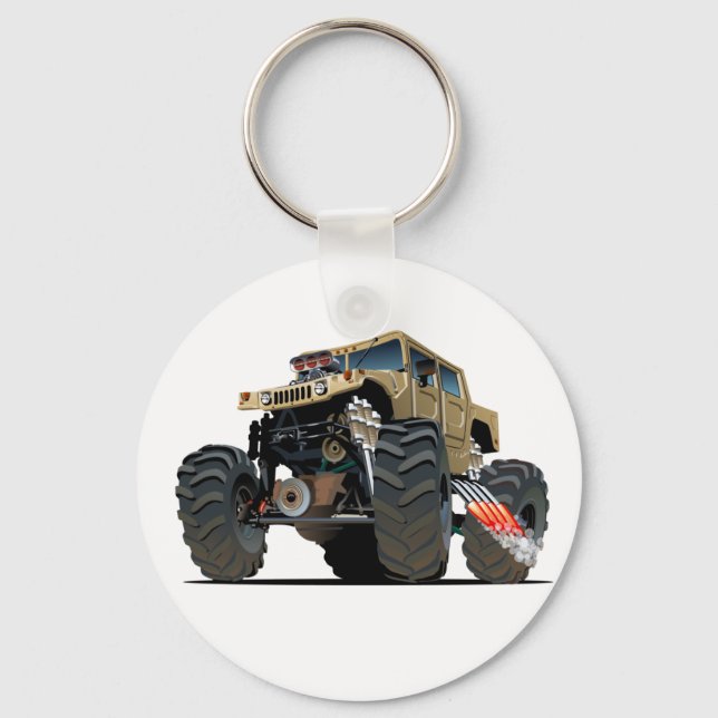 Cartoon monster truck key ring (Front)