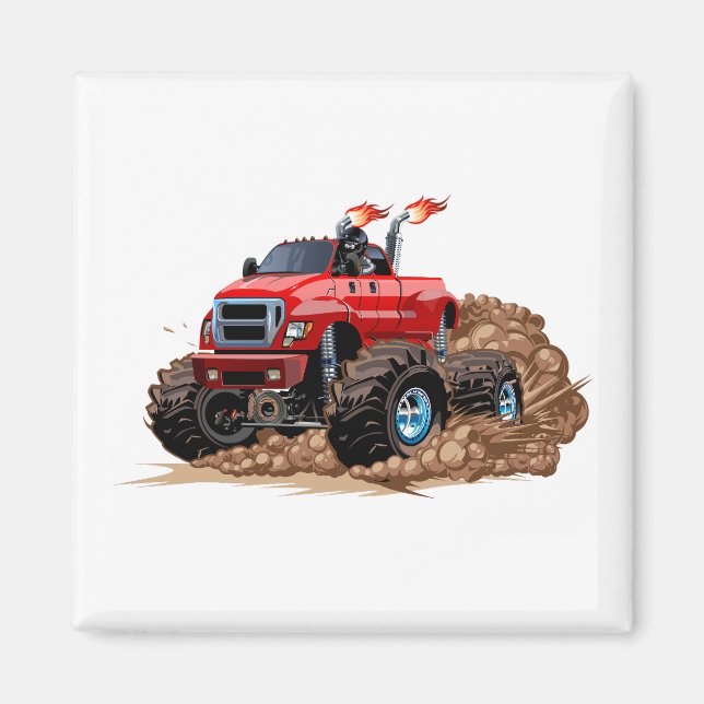 Cartoon monster truck magnet (Front)