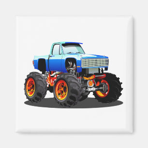 Cartoon monster truck magnet