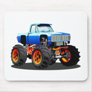 Cartoon monster truck mouse mat