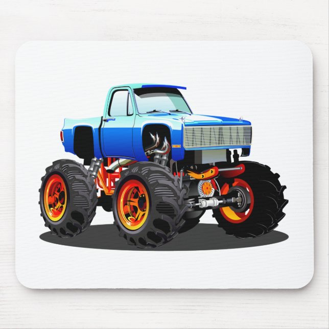 Cartoon monster truck mouse mat (Front)