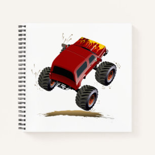 Cartoon monster truck notebook