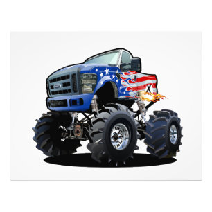 Cartoon monster truck photo print