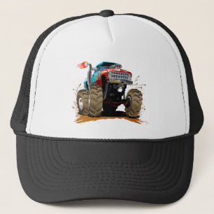 Cartoon monster truck trucker hat