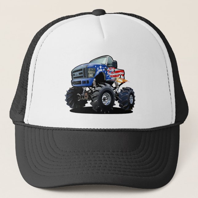 Cartoon monster truck trucker hat (Front)