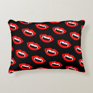 Cartoon Monster Vampire Lips sharp Teeth Fangs Decorative Cushion