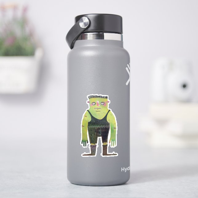 Cartoon monster with green skin (HydroFlask)