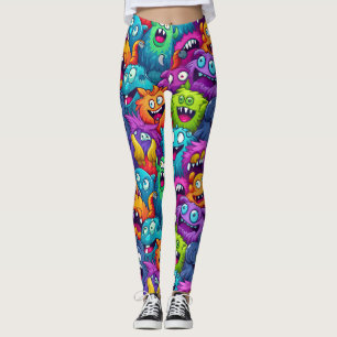 Cartoon Monsters Leggings