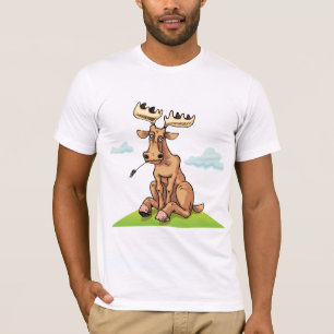 Cartoon Moose Mens T-Shirt