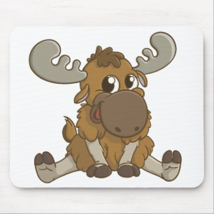 Cartoon Moose Mouse Mat