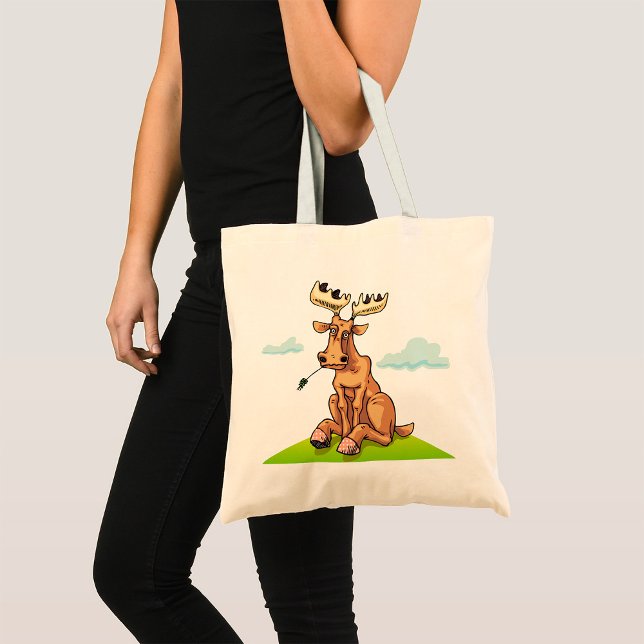 Cartoon Moose Tote Bag (Creator Uploaded)