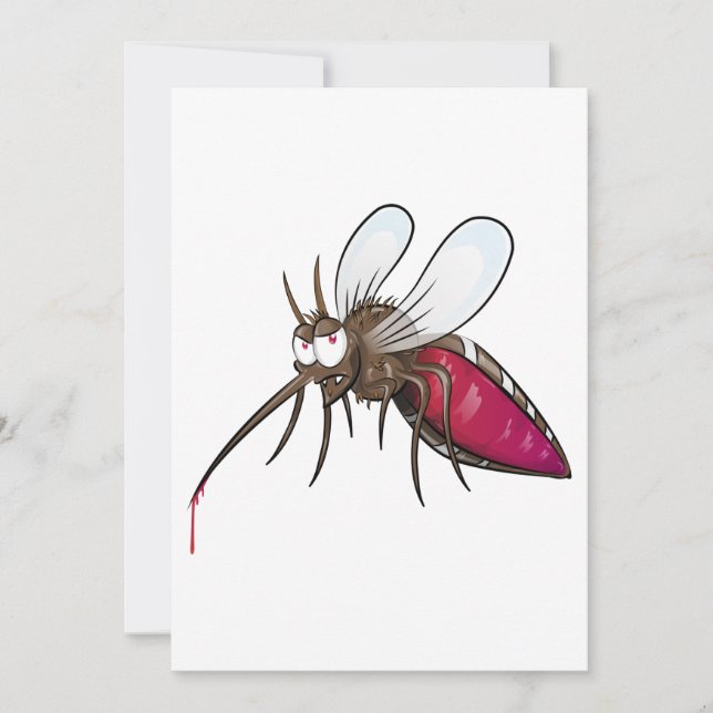 Cartoon Mosquito Invitation (Front)