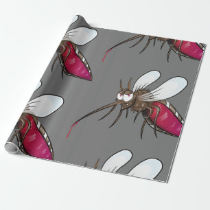 Cartoon Mosquito Wrapping Paper
