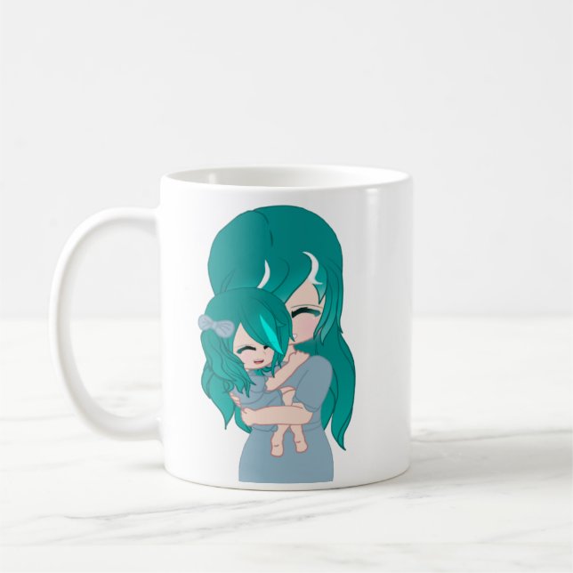 Cartoon Mother & Daughter Mug (Left)