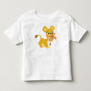 Cartoon Mother Lion and Cub kids t-shirt