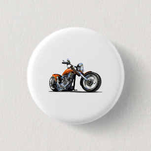 Cartoon motorbike 3 cm round badge