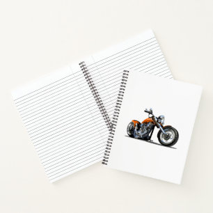 Cartoon motorbike notebook
