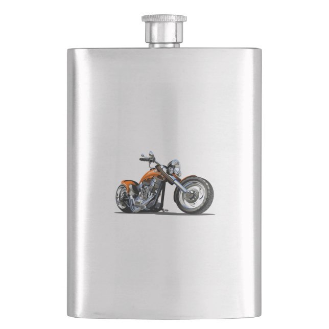 Cartoon motorcycle hip flask (Front)