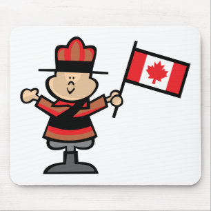 Cartoon Mountie Mouse Mat