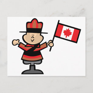 Cartoon Mountie Postcard