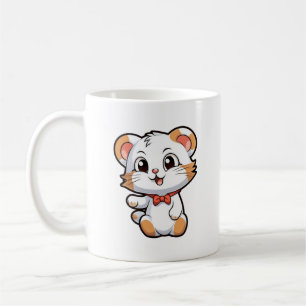 Cartoon mouse illustration coffee mug