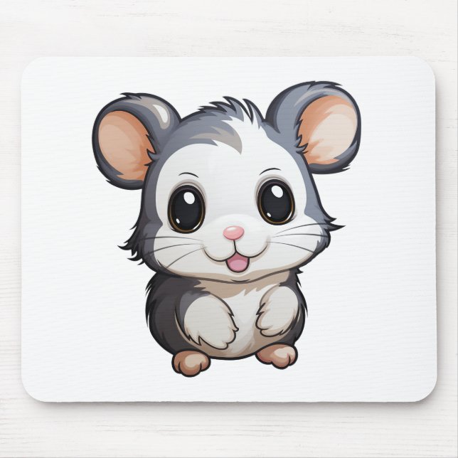 Cartoon mouse illustration mat (Front)