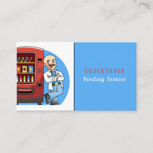 Cartoon Mr. Vending Machine Service Business Card