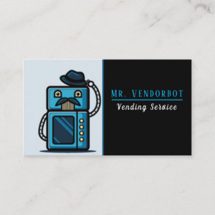 Cartoon Mr. Vending Machine Service Business Card