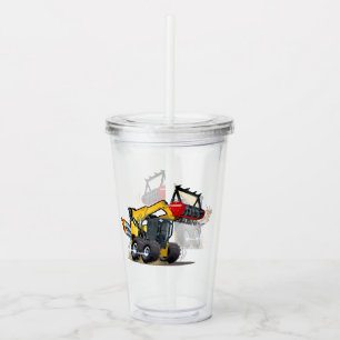 Cartoon mulcher acrylic tumbler