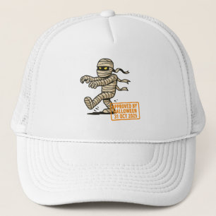 Cartoon Mummy – Approved by Halloween Trucker Hat