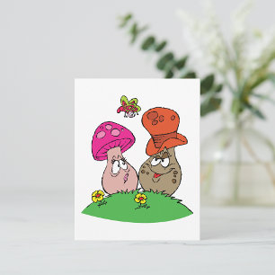 Cartoon Mushrooms Invitations