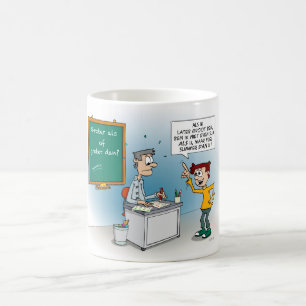 Cartoon; music making and notes allergy coffee mug