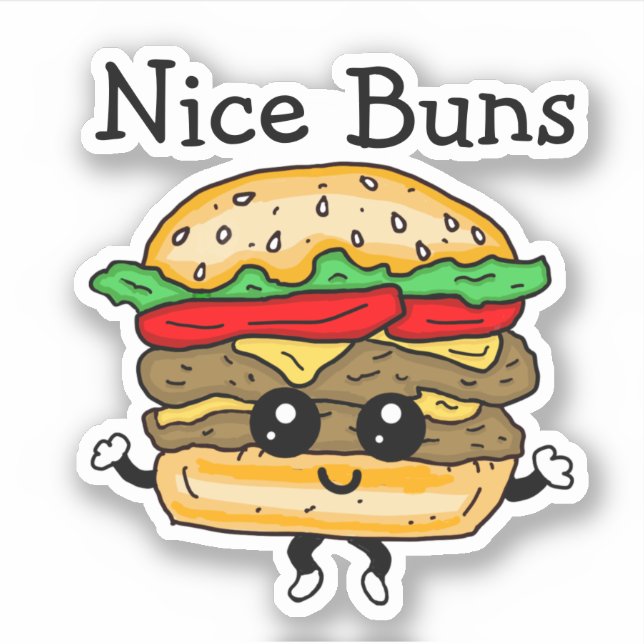 Cartoon Nice Buns Cheeseburger  (Front)
