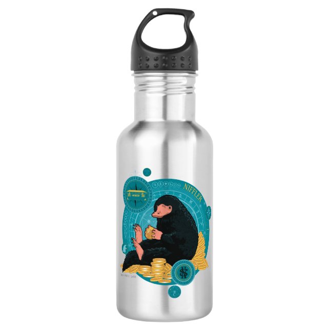 Cartoon NIFFLER™ With Gold Coins 532 Ml Water Bottle (Front)