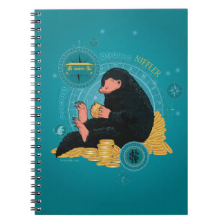 Cartoon NIFFLER™ With Gold Coins Notebook
