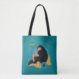 Cartoon NIFFLER™ With Gold Coins Tote Bag
