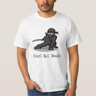Cartoon Ninja "Silent But Deadly" T-Shirt