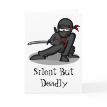 Cartoon Ninja Warrior "silent but Deadly"