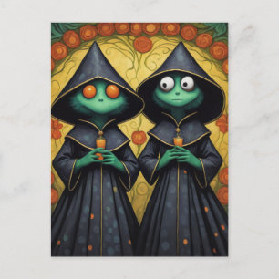 Cartoon Nuns Postcard