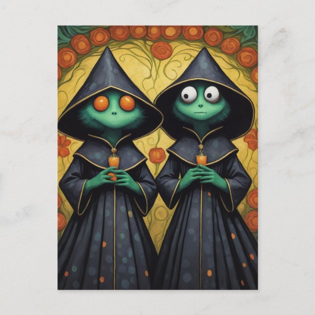 Cartoon Nuns Postcard (Front)