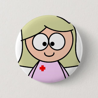 Cartoon Nurse 6 Cm Round Badge