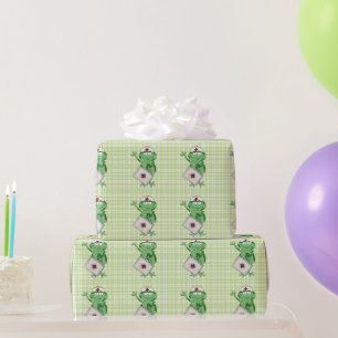 Cartoon Nurse Frog Wrapping Paper
