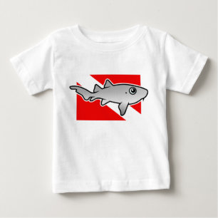 Cartoon Nurse Shark Dive Flag Baby T-Shirt