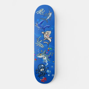 Cartoon Ocean Skateboard