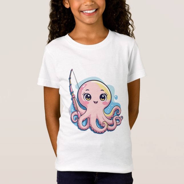Cartoon Octopus Kids Tee (Front)