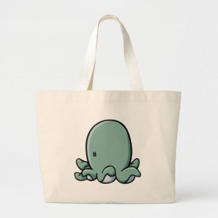 Cartoon Octopus Large Tote Bag