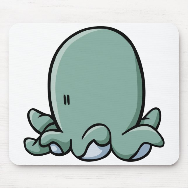 Cartoon Octopus Mouse Mat (Front)