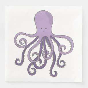 Cartoon Octopus Napkin
