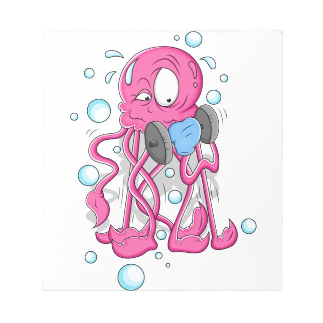 Cartoon Octopus Notepad (Front)