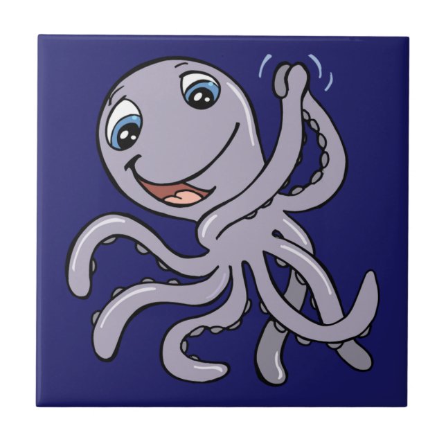 Cartoon Octopus Tile (Front)